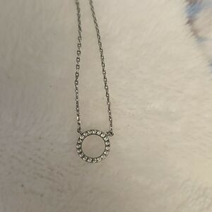 Elegant Silver Circle Pendant Necklace